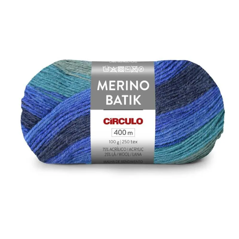 Lã Merino Batik 100 Gramas com 400 Metros - Circulo - Índico 9807
