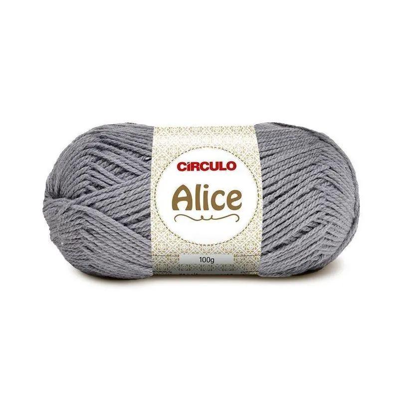 Lã Alice 200m 100g Círculo 720 - Alumínio