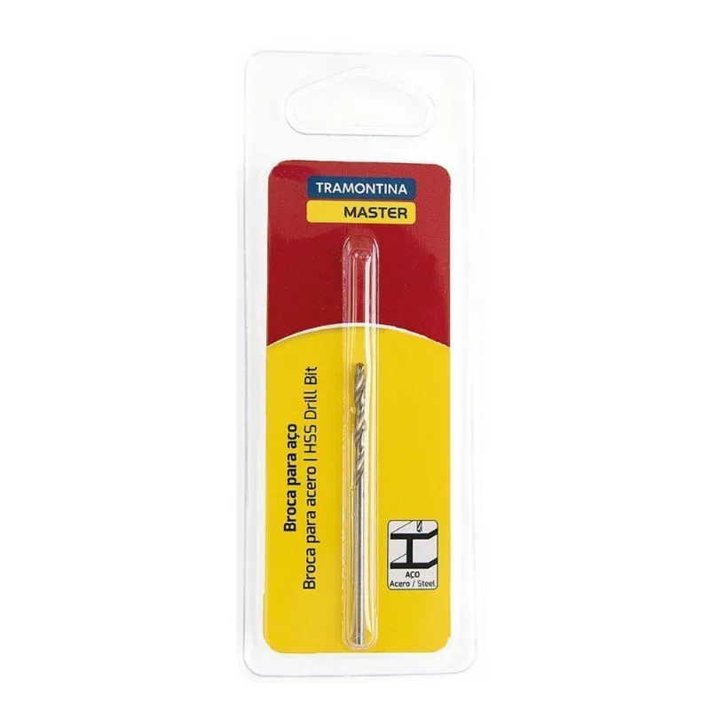 Broca Para Aço 2.2x53 Mm Tramontina Em Aço Rápido Hss Din 338 Tramontina