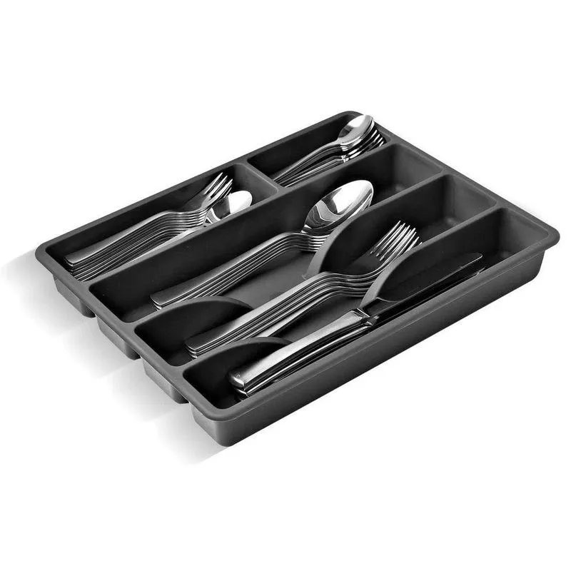 Organizador De Talher Gaveta Cozinha Cinza