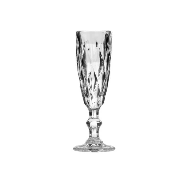 Taça Champagne Diamante 0,165 - Cor Transparente Plasvale