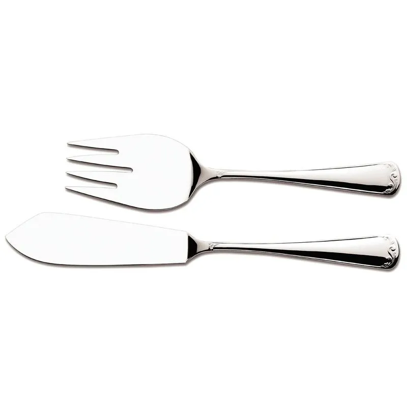 Talheres Trinchantes Para Peixe Tramontina Sevilha Em Aço Inox Acabamento Alto Brilho Com Detalhes E Tramontina
