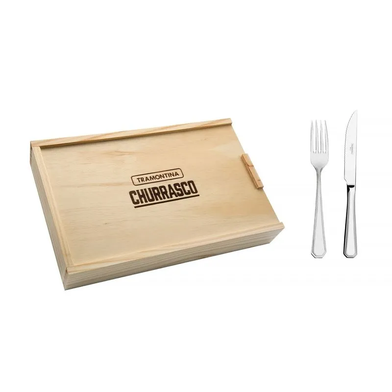 Conjunto para churrasco aço inox 8 pç. - Sonata - Tramontina