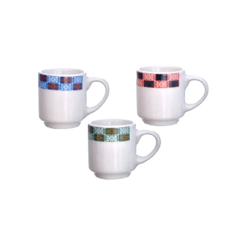 Conjunto Com 6 Xícaras Café 75 Ml Decorado Popular