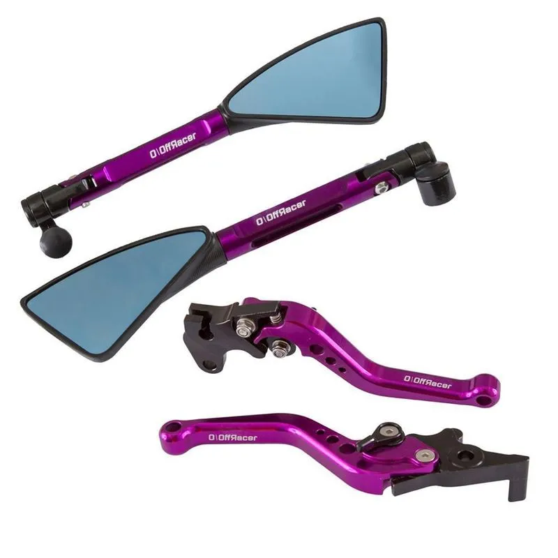 Par Retrovisor Manete Alumínio Anodizado Moto Xmax Roxo