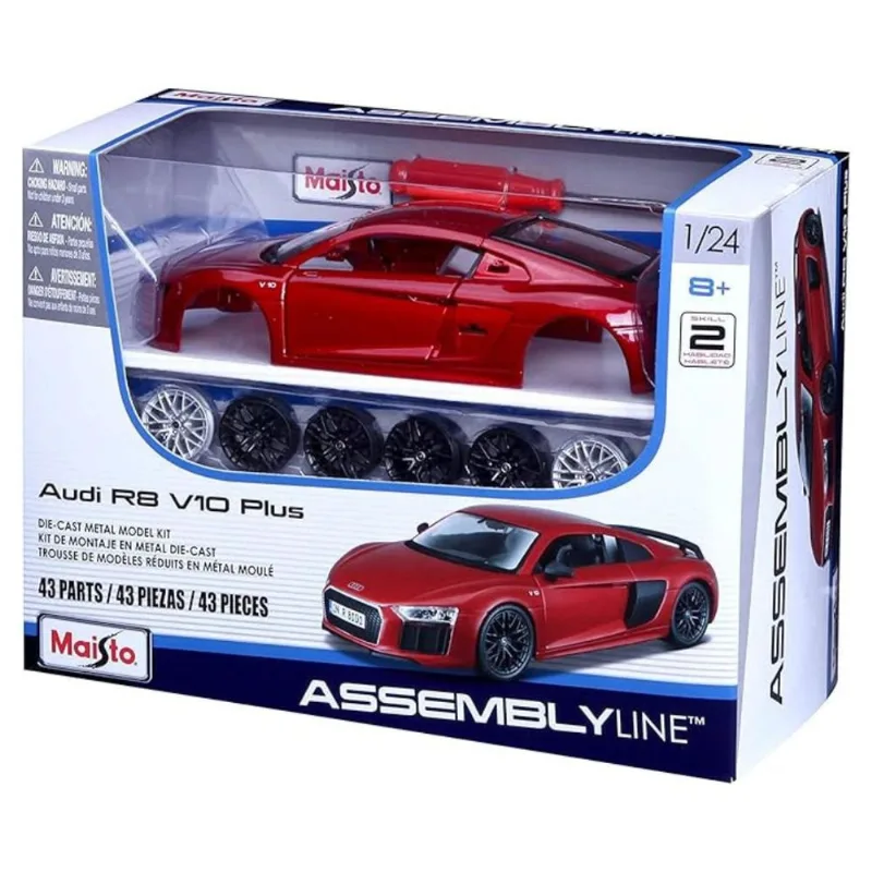 Kit de Montar Audi R8 V10 Plus Vermelho 1/24 Maisto 39510
