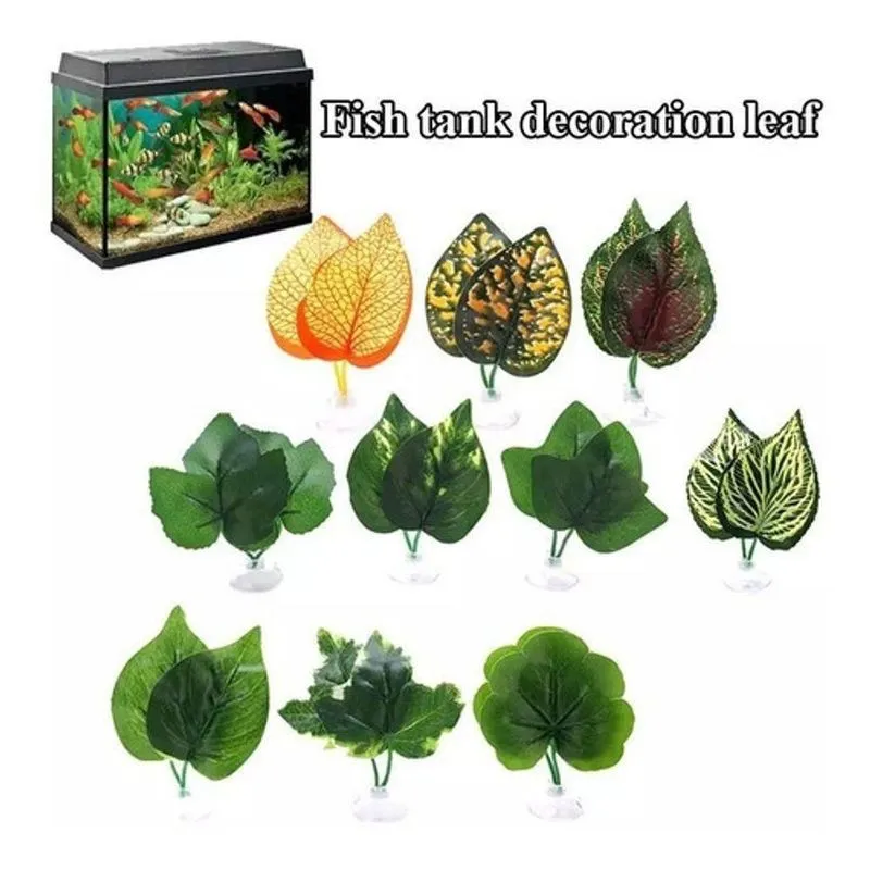 Folha De Aquário Artificial Decoração Aquário Betta Folha