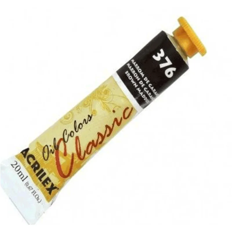 TINTA OLEO 20ML MARROM GARANGA 376