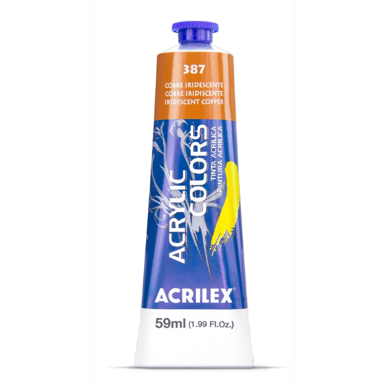 TINTA ACRILICA P/TELA 59ML COBRE 387