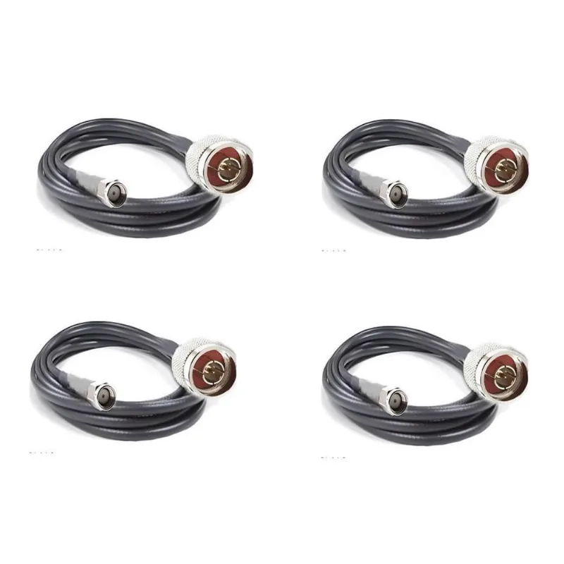 4 Cabos Descida Celular Rgc 58 15Mts Para Antena Full