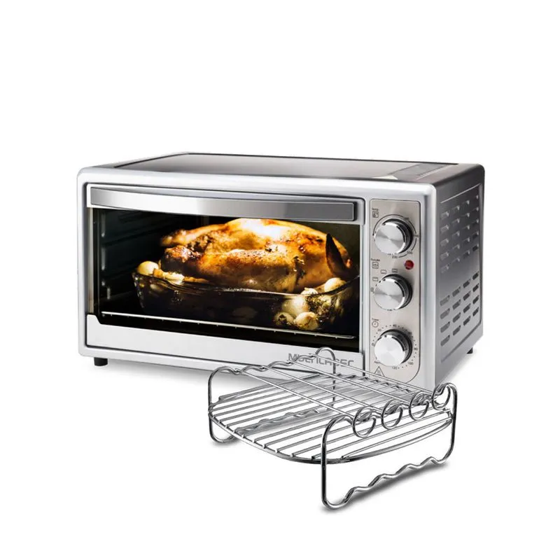 Compre Forno Elétrico 46 Litros 127v-1500w Prata E Leve Suporte Para Espetos Obabox  Ce127k