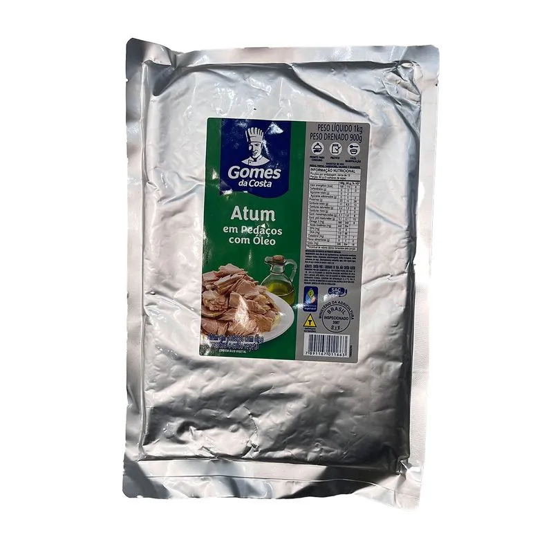 Atum Em Pedaços C/ Óleo Comestível E Caldo Vegetal 1kg