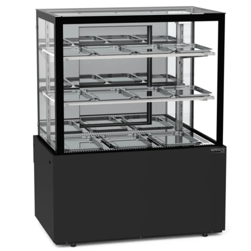 Vitrine Refrigerada 1,00m Titanium Premium 2p Vtprr-1000 Preta Refrimate - Iluminação Led 220v Refrimate