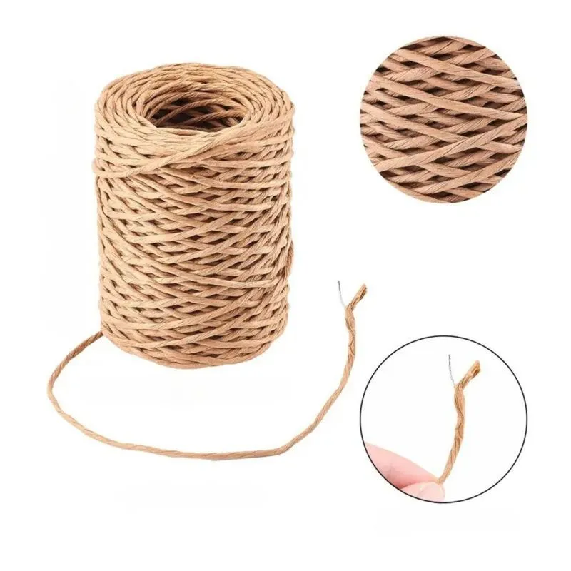 30 Mts - Arame Encapado Com Papel Para Artesanato (Natural)