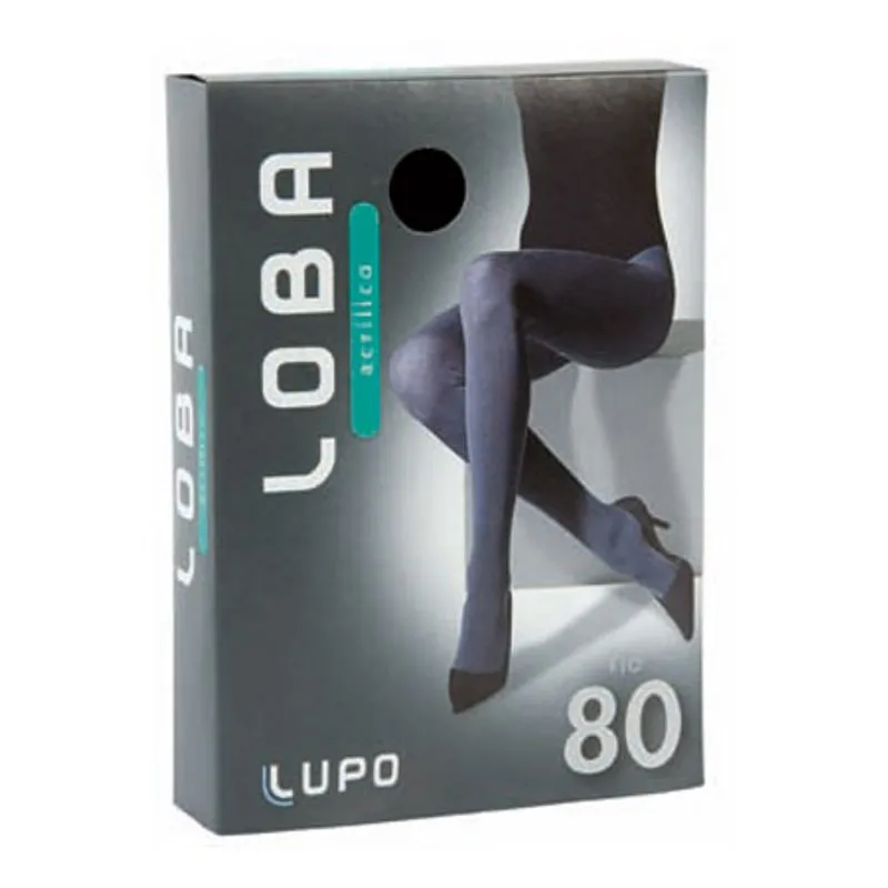 Meia Calça Loba Acrilica Fio 80 Preto 5805-01 GG