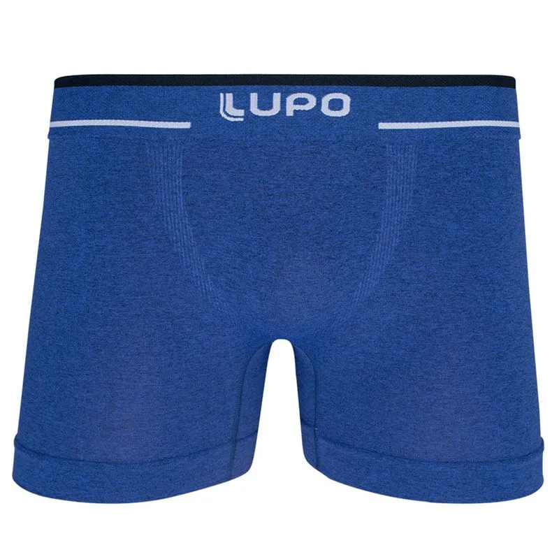 Cueca Boxer Sem Costura Texturizada Lupo Cueca Boxer Azul Náutico Sem Costura Texturizada Lupo
