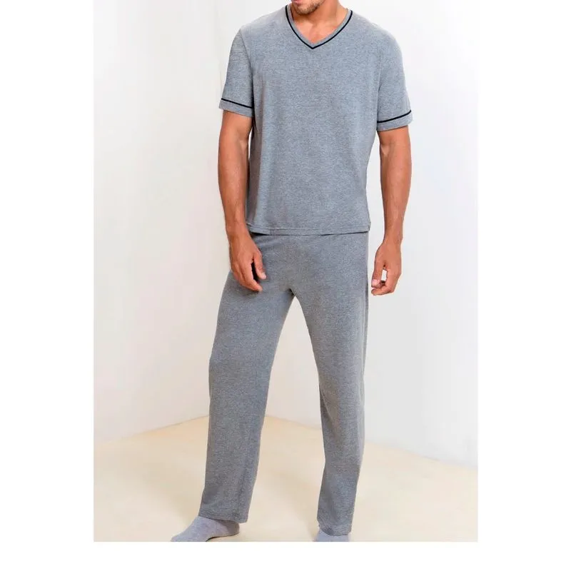PIJAMA LUPO MASCULINO 28004-001 CINZA MESCLA - M