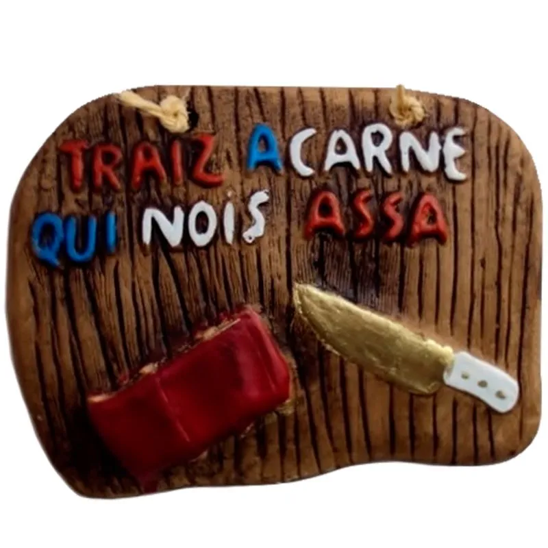 Placa De Churrasco Decorativa - Cantinho Do Churrasco - Traiz A Carne Qui Nóis Assa