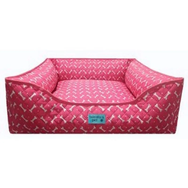 Caminha Cama Pet Impermeável Grande G Para Cachorro ou Gato Lavável com Zíper Quadrada Estampada Rosa