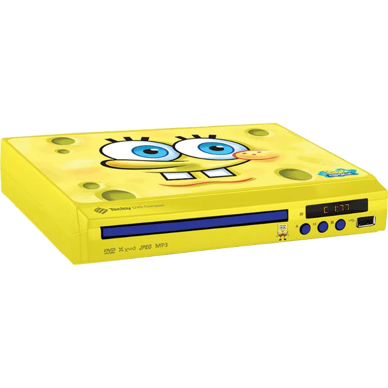 DVD Player com Conexão USB e Função Ripping Tectoy Bob Esponja DVT-C400 Amarelo