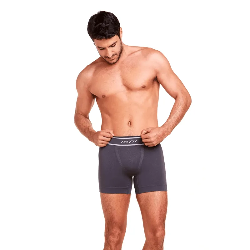 Cueca Trifil Boxer Lisa Tamanho: EG | Cor: Cinza Chumbo