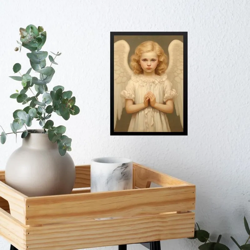 Quadro Decorativo Anjo Menininha 24X18Cm