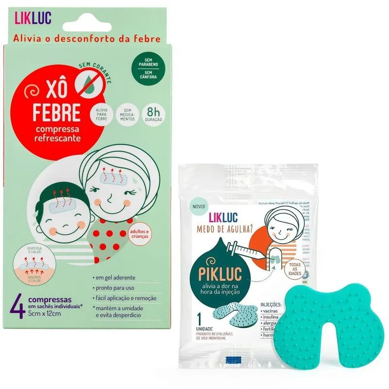 Xô Febre + Pikluc Alívio Para Injeção Picada Vacina - Likluc