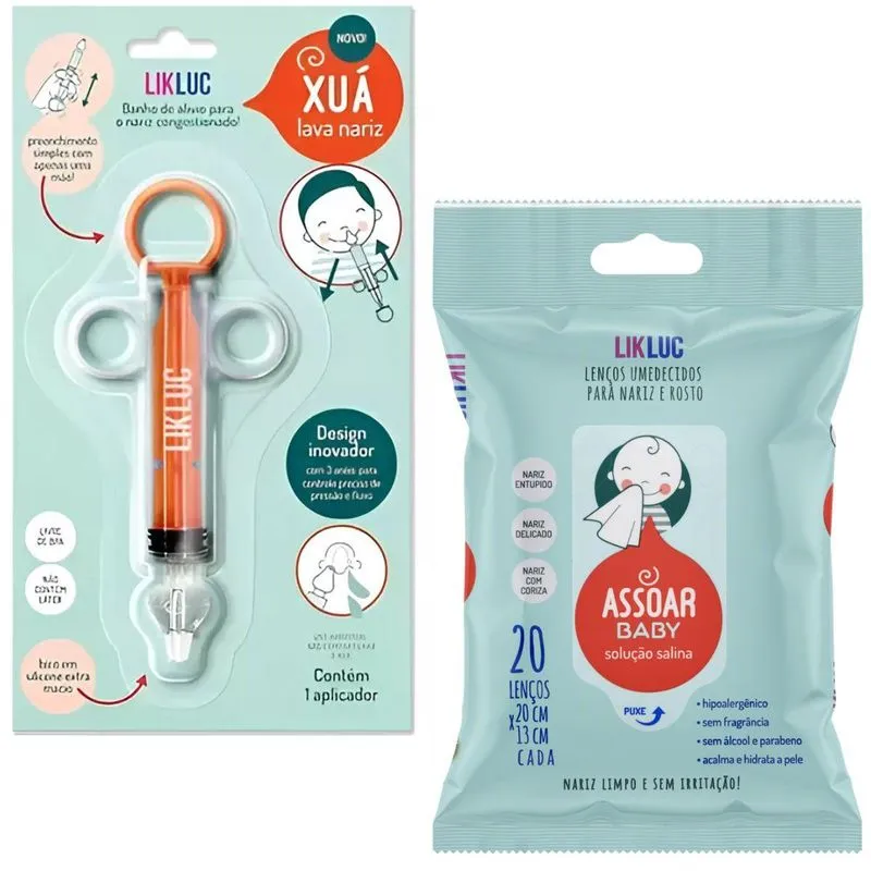 Kit Xuá Seringa De Lavagem Nasal + Assoar Baby - Likluc