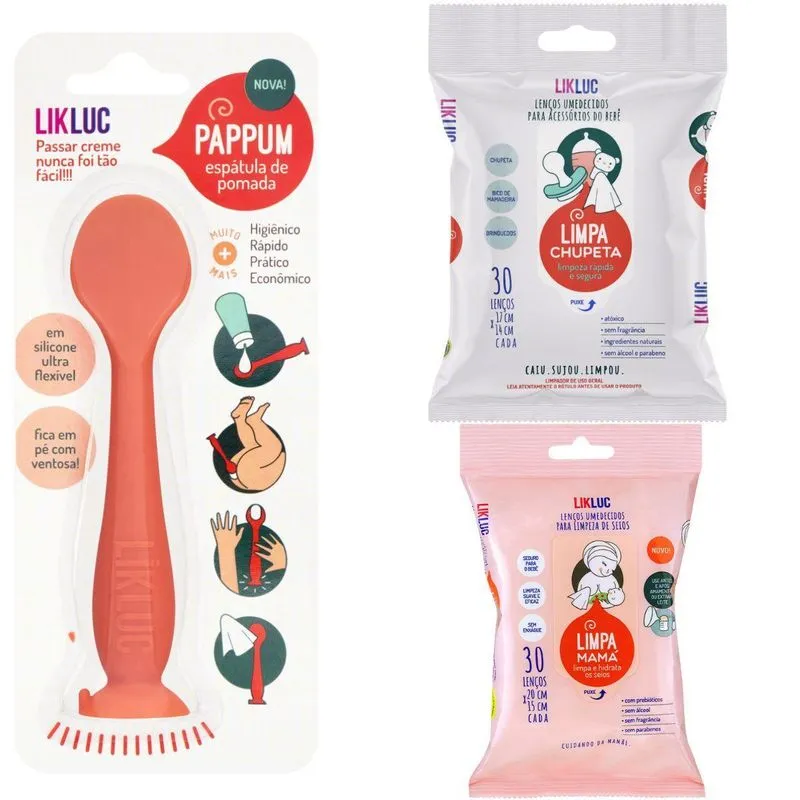 Kit Limpa Mamá + Pappum + Limpa Chupeta - Likluc