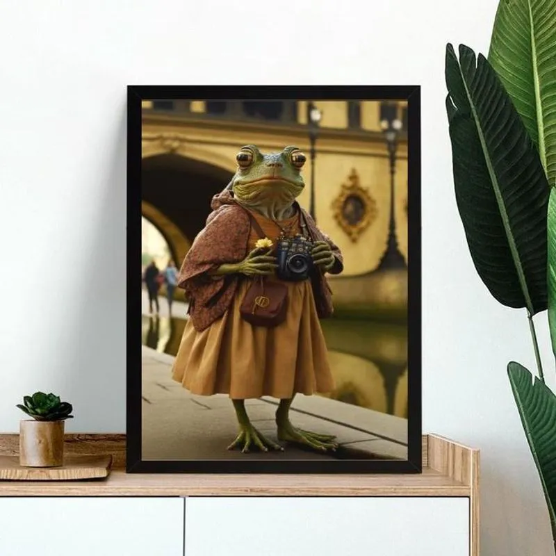 Quadro Decorativo Perereca Véia 33X24Cm