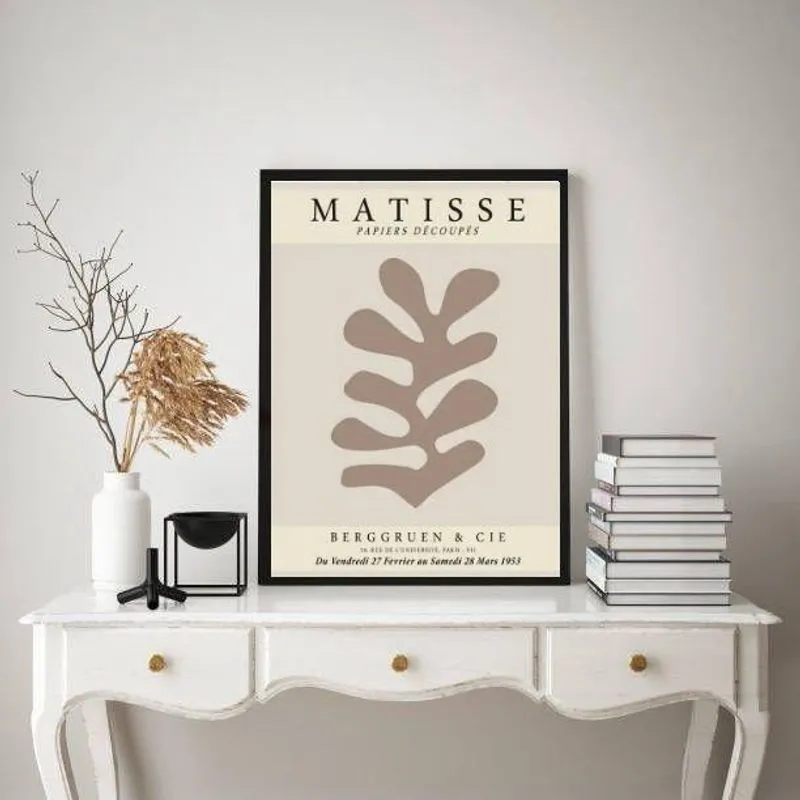 Quadro Matisse Coral - Marrom 33X24Cm