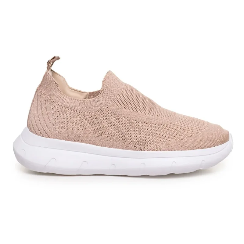 Tênis Bebecê Slip On Feminino Bege Nude - 39
