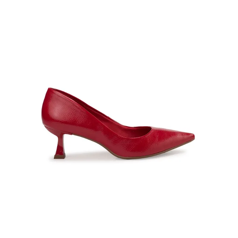 Scarpin Bebecê Monocromático Salto Médio Taça Vermelho 40
