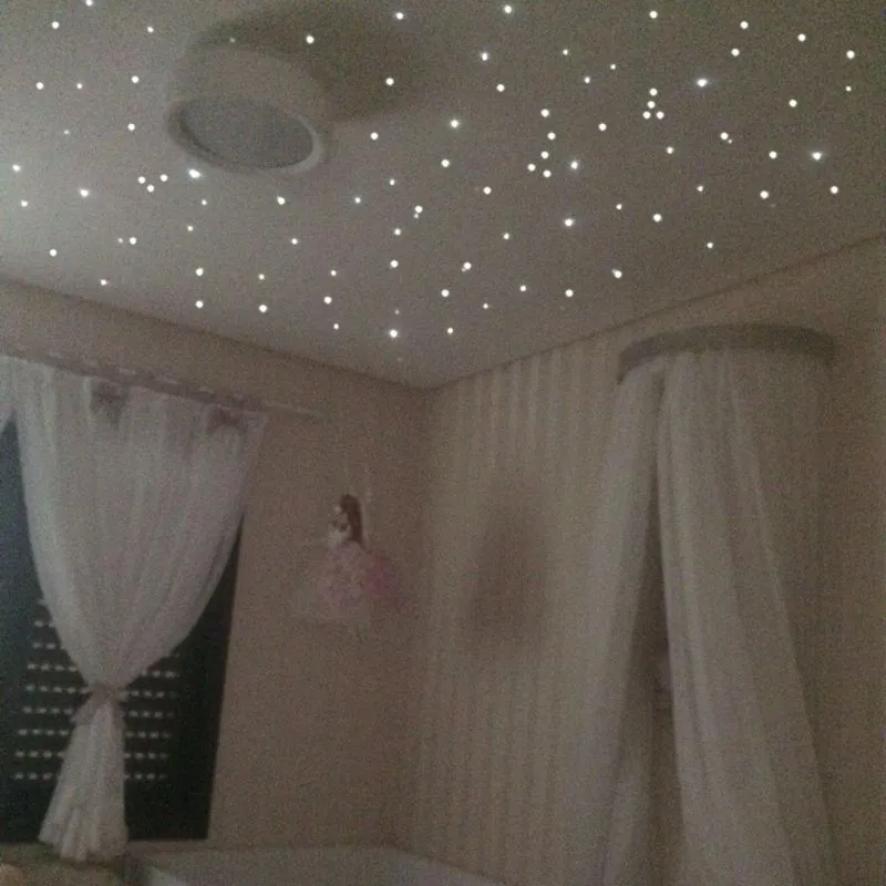 Kit Fibra Ótica 150 Branco Noite Estrelada Decoração Quarto