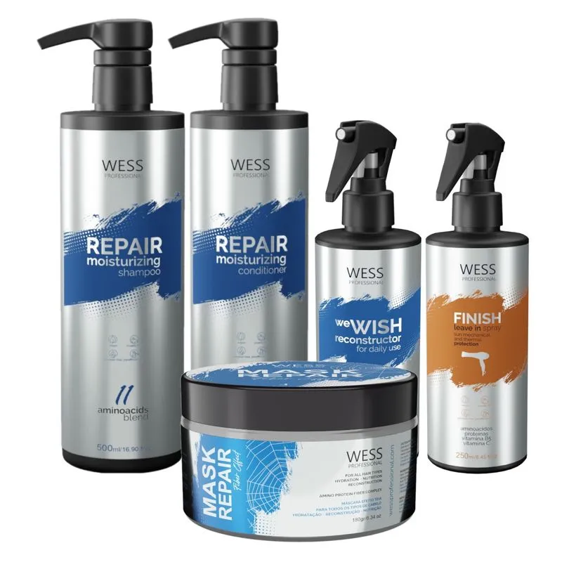 Wess Repair Sh+CD 500ml+WeWish 260ml+Mask 180g+Finish 250ml