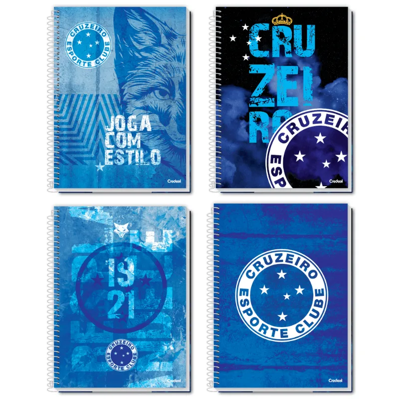 Caderno Espiral Capa Dura 1x1 - 80 Folhas - Cruzeiro - Credeal Credeal