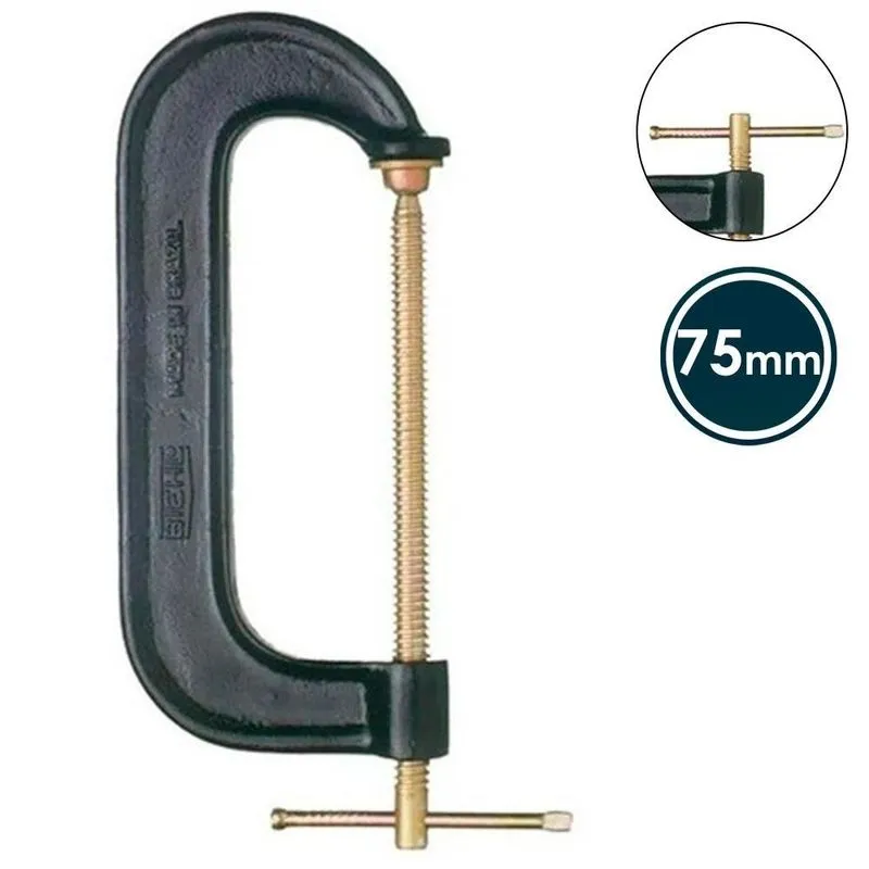 Grampo Tipo C Nr.03 075mm Ferro Fundido Biehl 5225503