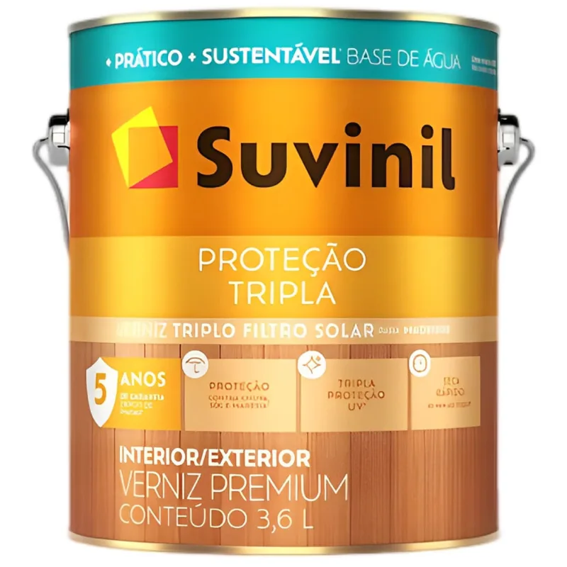 Verniz À Base De Água Brilhante Mogno 3,6 Litros - 50347968- Suvinil