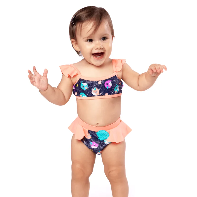 Biquíni Infantil Baby Narval 9 A 12 MESES