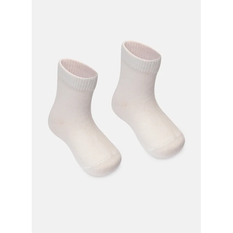 Meia Cano Médio Bebê Unissex Lisa 15 A 18 MESES