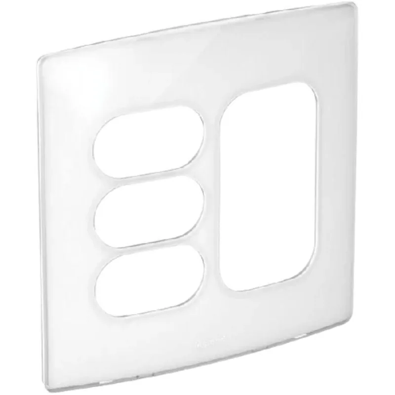 Conjunto Embutir Placa 3+3 Posto Separado 4x4 Nereya Com Forno Branco Pial