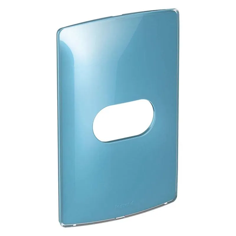 Placa 4x2 posto horizontal blue gloss Nereya Pial