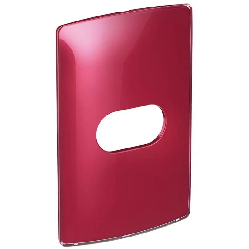 Placa 1 Posto Nereya Horizontal Gloss Vermelho Pial