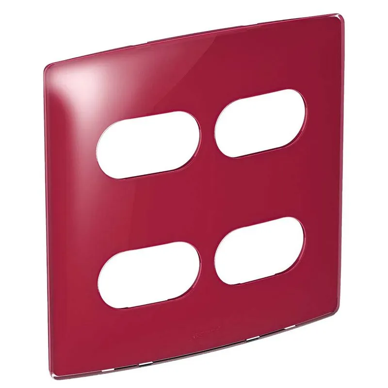 Placa 4x4 2 postos 2 postos separados cherry gloss Nereya Pial