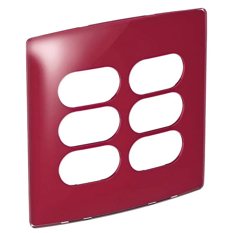 Placa 4x4 3 postos 3 postos separados cherry gloss Nereya Pial