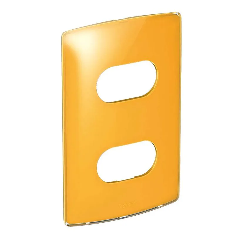 Placa 4x2 2 postos separados tangerine gloss Nereya Pial