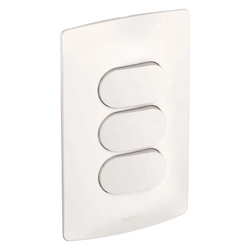 3 Interruptores Simples 4X2 10A ny Branco Nereya - 663102 - pial