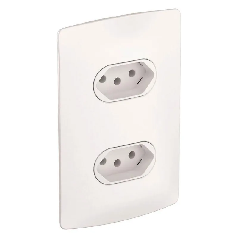 2 Tomadas 2p+t 4x2 10a Ny Branco Nereya - 663151 - Pial 2tomada 2p+t 4x2 10a Ny Br Nereya Pial