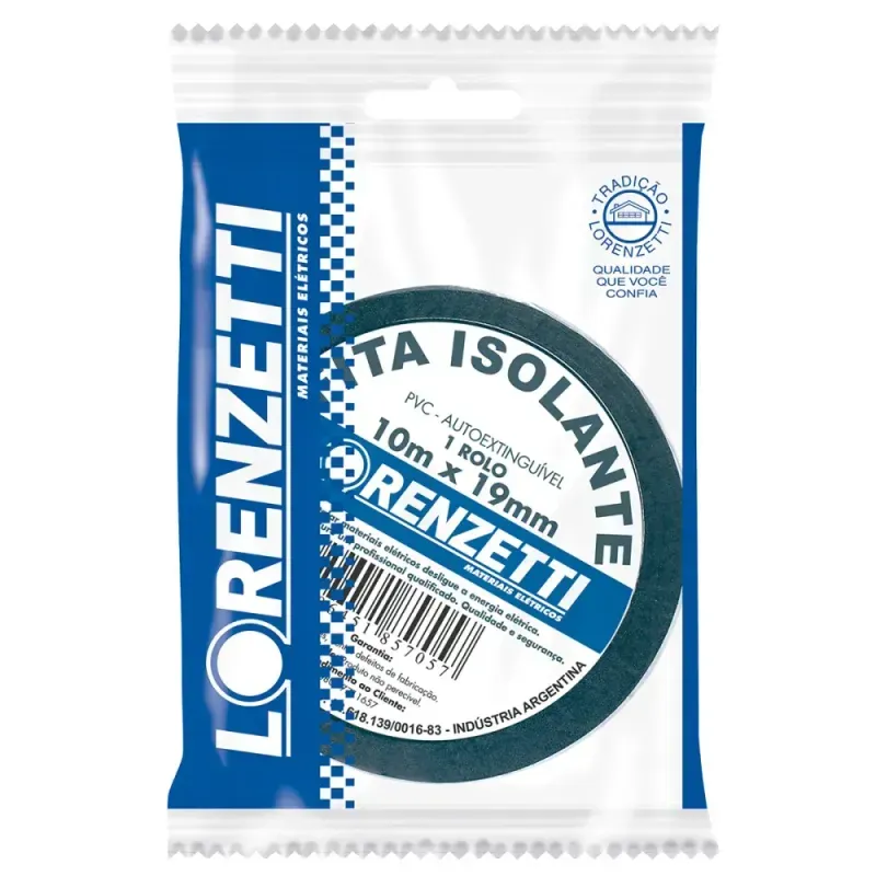 FITA ISOLANTE PR LORENZETTI 19X10M AG 10M 10 PEÇAS