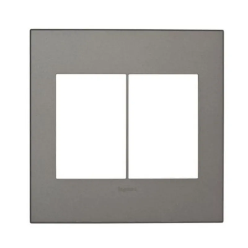 Placa 3+3 Postos 4x4 Quadrados Magnesium Arteor 571498B Legrand